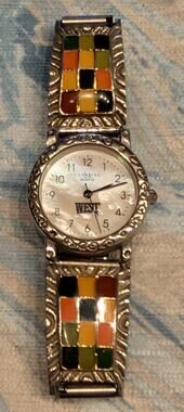 Colorful LA Express Analog Wristwatch W/ Stretch Band & Japanese Quartz Movement